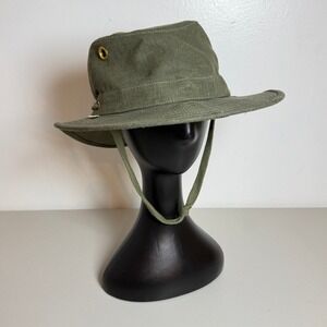 NWOT Tilley TH5 100% Hemp Hat Green Wide Brim Safari Fedora Hiker Outdoor 7 7/8